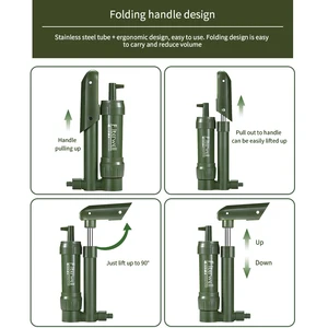 فلتر مياه الجيب الصغير Filterwell ، مضخة يدوية ، البقاء على قيد الحياة في الهواء الطلق ، جهاز تنقية الشرب المحمول ، مرشحات للسفر ، المشي لمسافات طويلة ، التخييم ، السفر أفضل 10 فلتر مياه آبار للمبيعات - رقم 10