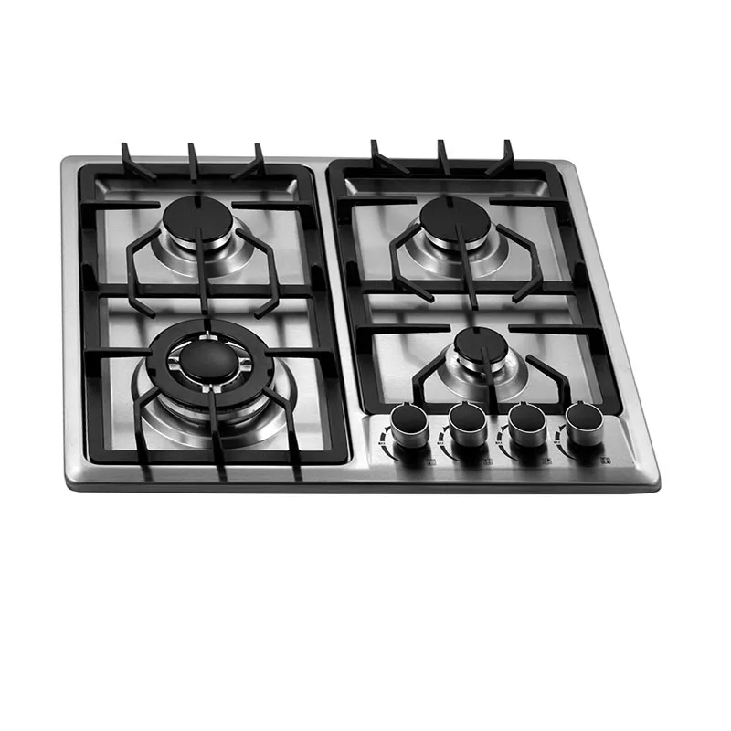 4구 천연가스레인지 - 가정용 주방용 멀티헤드 빌트인 쿡탑, 전자 점화 방식으로 고효율