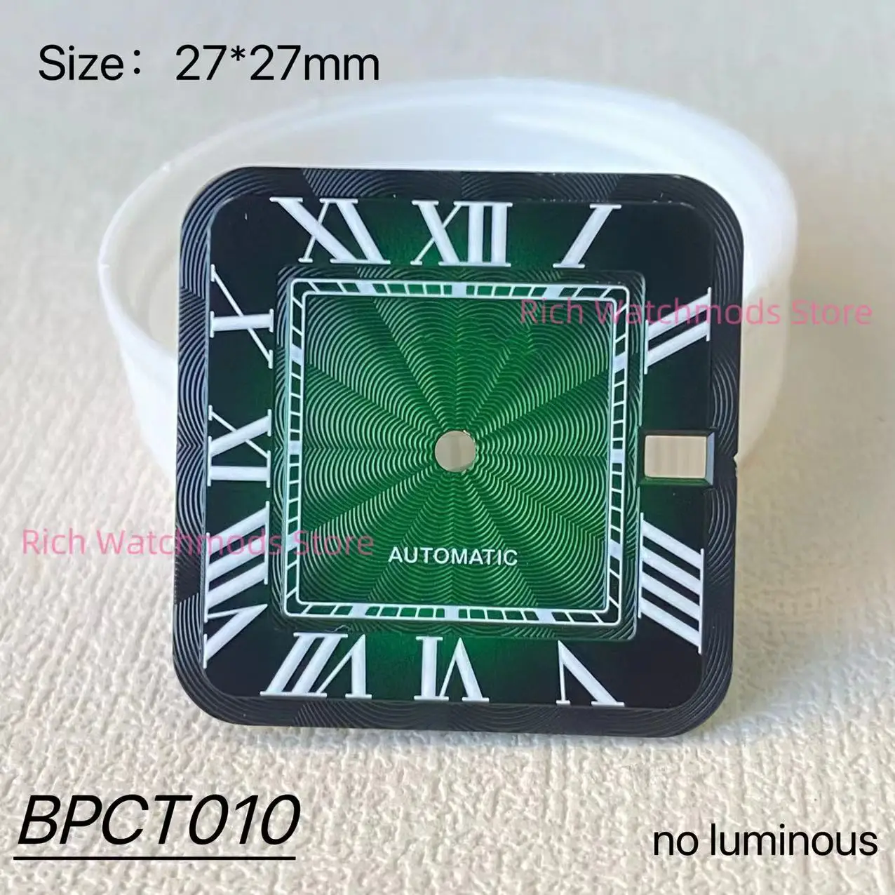 27MM S Logo Santos OEM Sterile NH35 Dial Watch Module Customized Unmarked Dial Men's Watch Accessories Watch Part