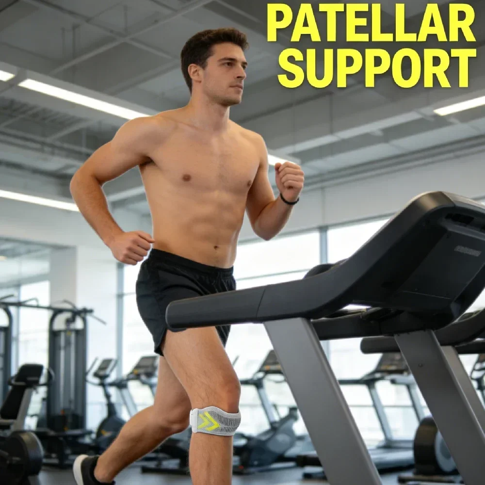 1PC NEW Breathable Compression Patella Knee Strap for Shock Absorption,Lightweight Knee Protector for Running,All Outdoor Sports