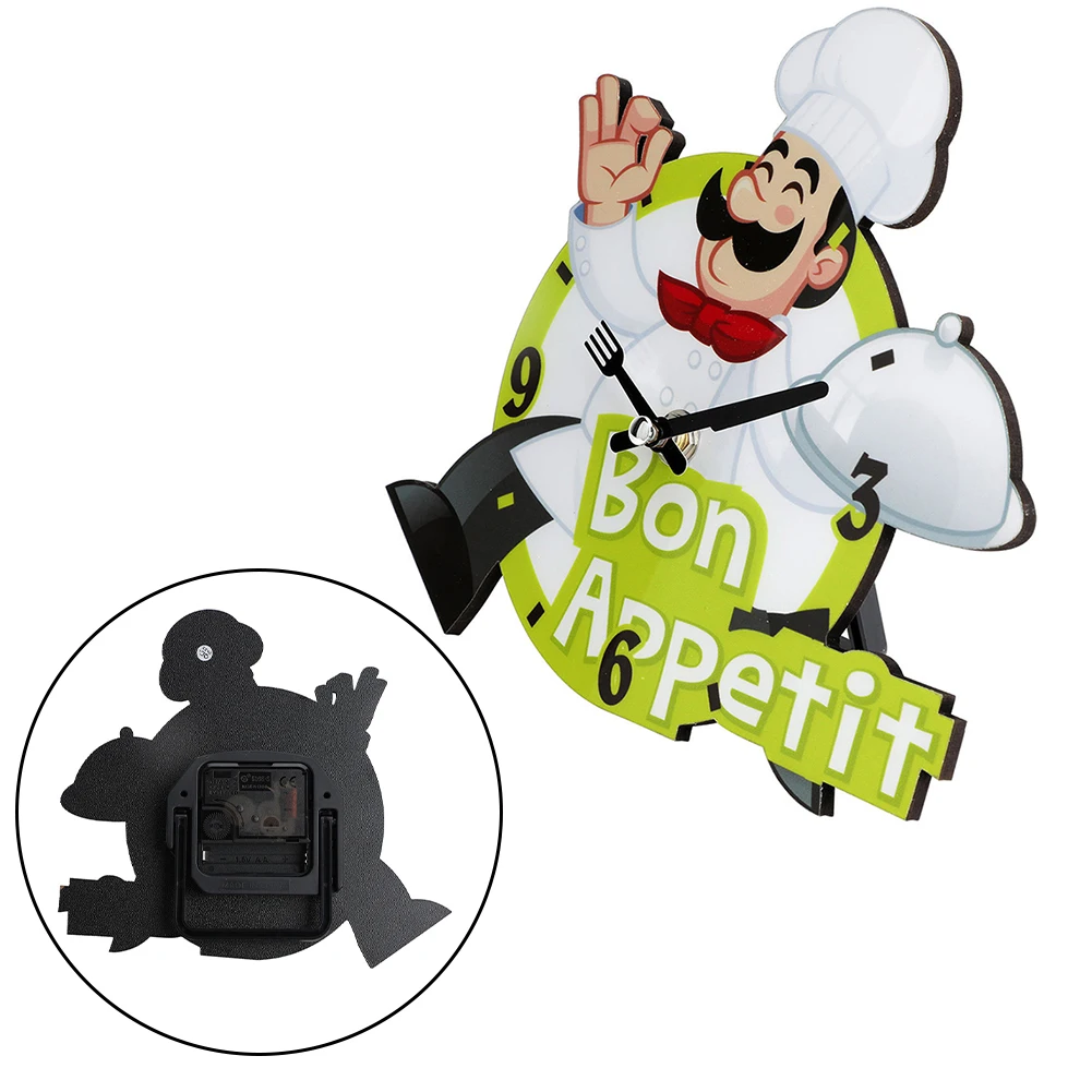Silent Chef Design Table Clock with Bracket for Desktop Display Clear Dial Quiet Operation for Various Settings