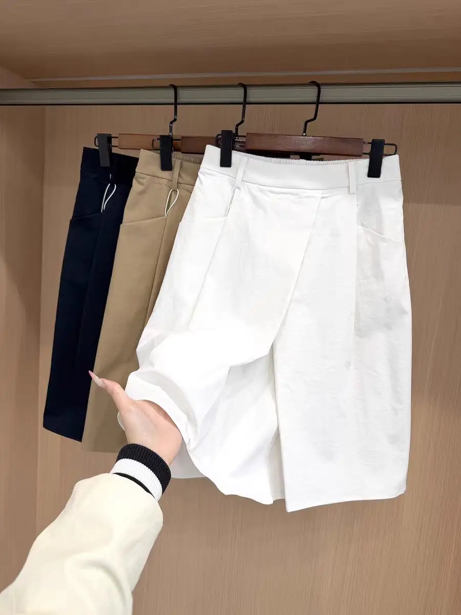 Anti-Wrinkle Ultra-Cotton Bloom Skirt Mid-Length Women's Style Summer Commute Paper Design High Waist Pleated Polyester Fiber