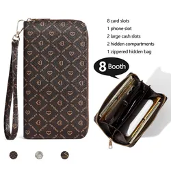 Large-capacity Simple Long Wallet, Faux Leather Zipper Purse, Casual Multifunctional Clutch Bag