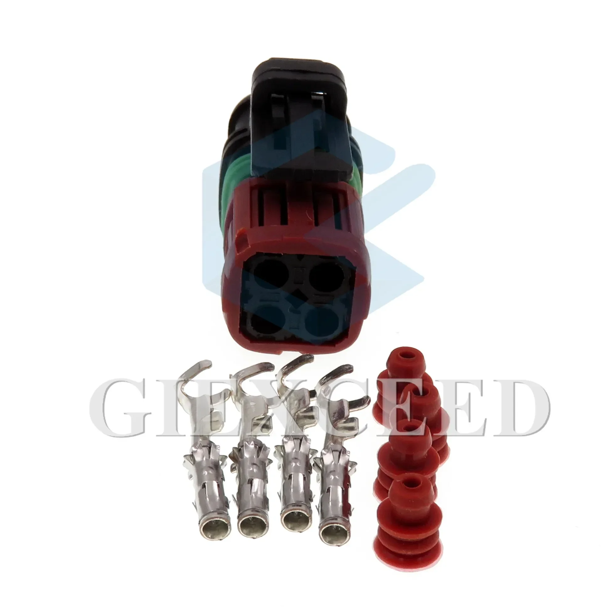 

2 Sets 4 Pin 1337352-1 Fuel Injector Plug Oxygen Sensor Connector Wiring Socket AC Assembly For Cars Excavator