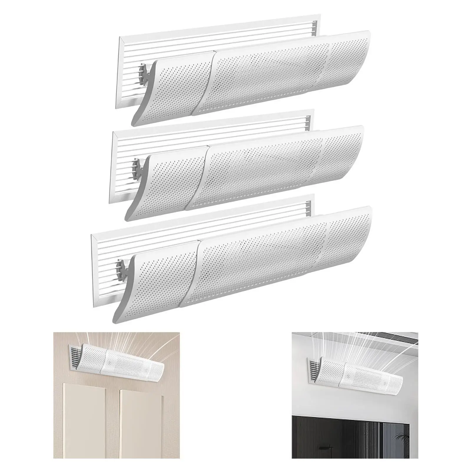 Air Conditioner Deflector Confinement Air Deflector Retractable Vents Sidewall