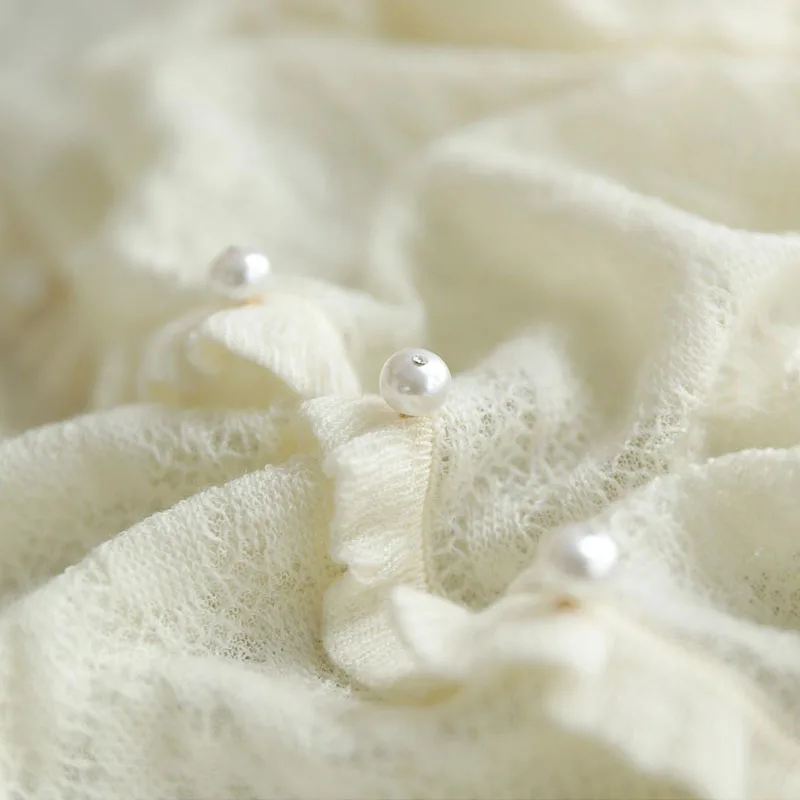 스웨터 니트 스웨터 여성 풀오버 패션 V넥 홀로우 니트 스웨터 풀오버 여성 탑 반팔 니트웨어 Q2790