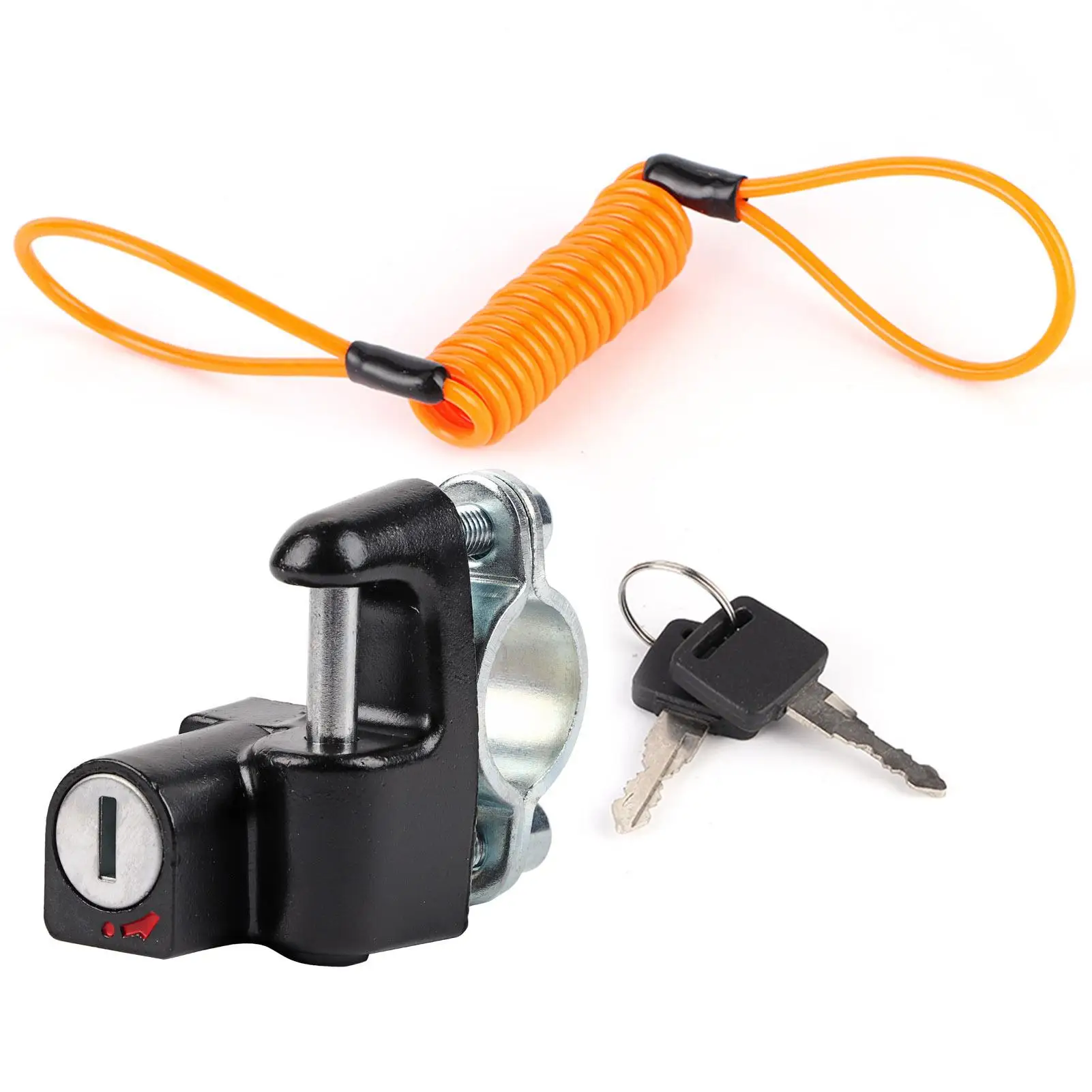 

Motorbike Helmet Lock with Cable - Secure Locking Carabiner for bike Cabinets