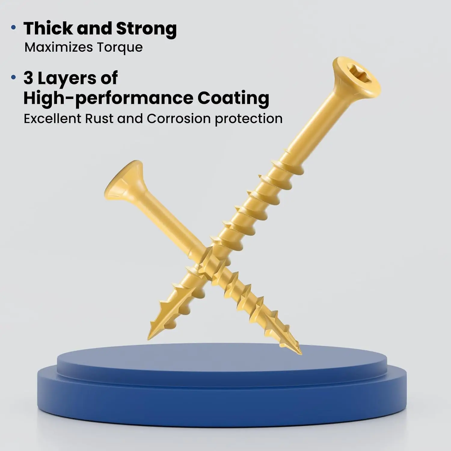 120 pieces of wood screws #8, T25 star-shaped hexagonal drive flat-head wood screws