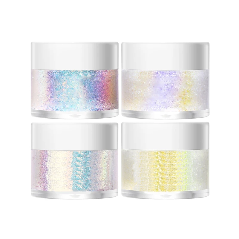 4Pcs Colorful Highlight Liquid Eyeshadow Powder Face Body Color Powder Cosmetics