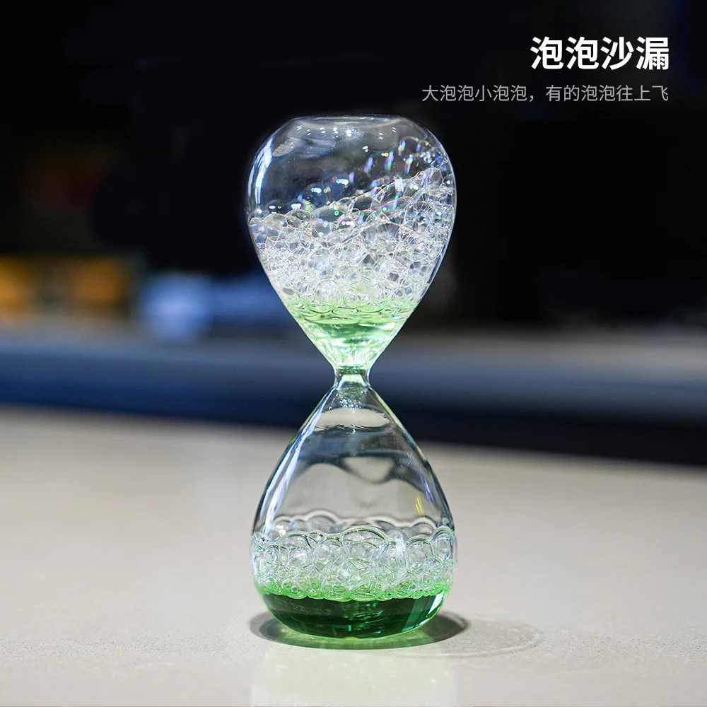 8x20cm Fantasy Bubble Hourglass Singing Green Bubble Hourglass Desktop Unzipping Birthday Holiday Gift
