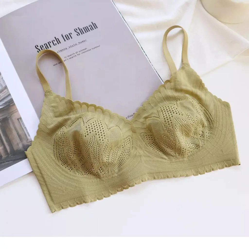 Wireless Lace Bra Delicate Natural Latex Bra Invisible Minimizer Bra Natural For Fitted T-Shirts Outdoor Shopping Daily