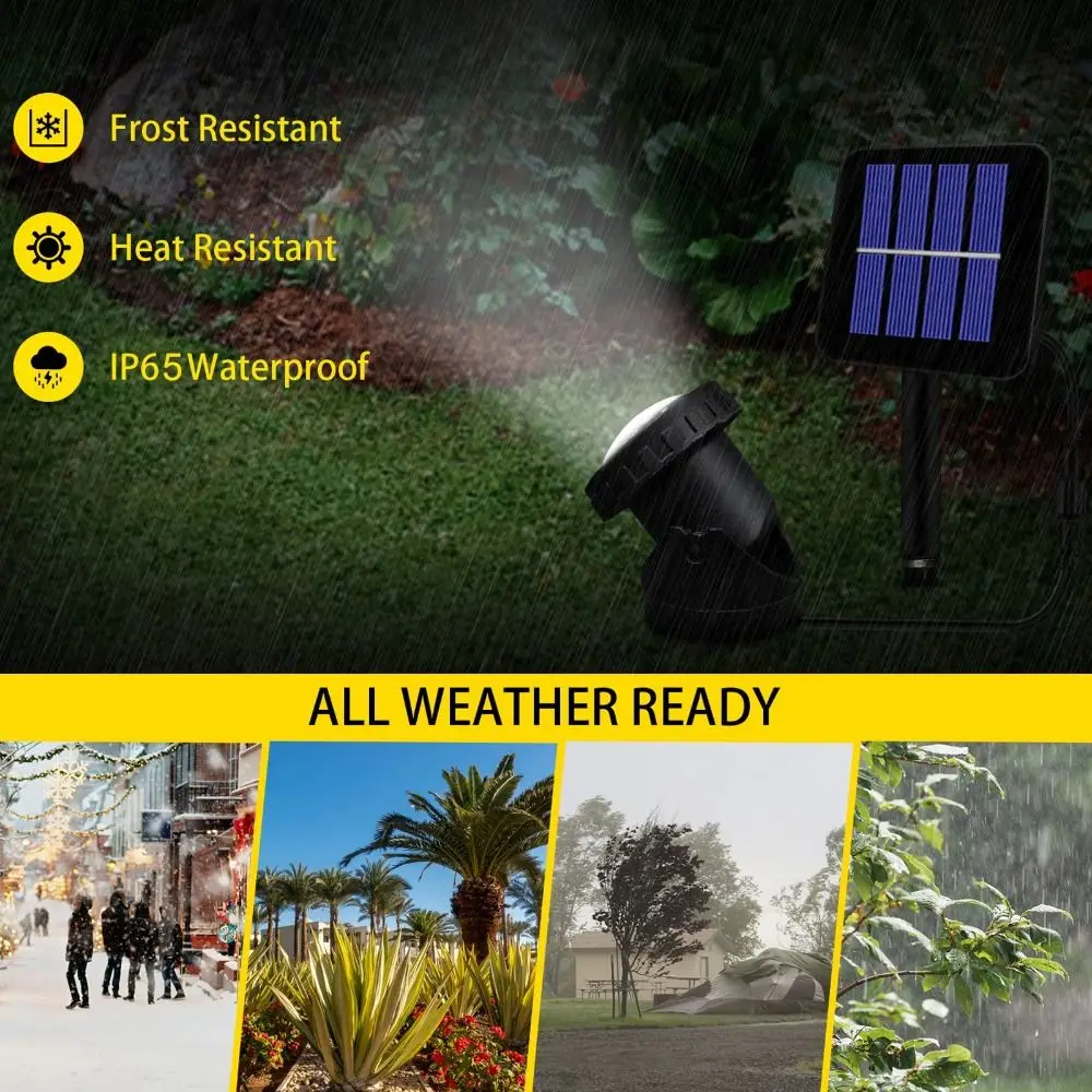 

Dual Waterproof Solar Pond Spotlights Auto On/Off LED 6 Solar Underwater Lights 1.2V/3.7V Submersible