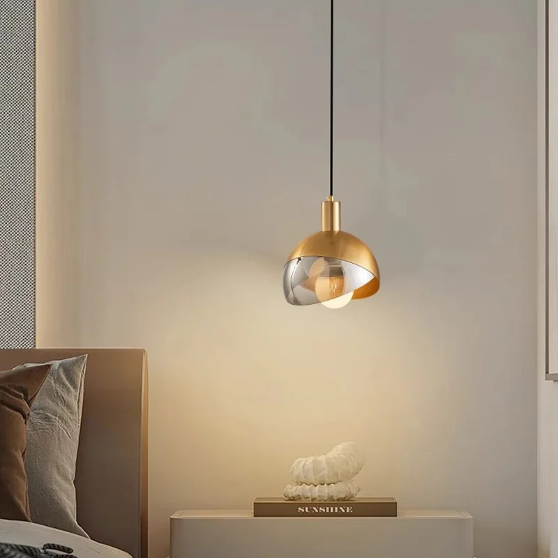 simples moderno led luzes pingente tons de vidro interior luzes decorativas pingente lampadas de cabeceira do quarto design exclusivo 01