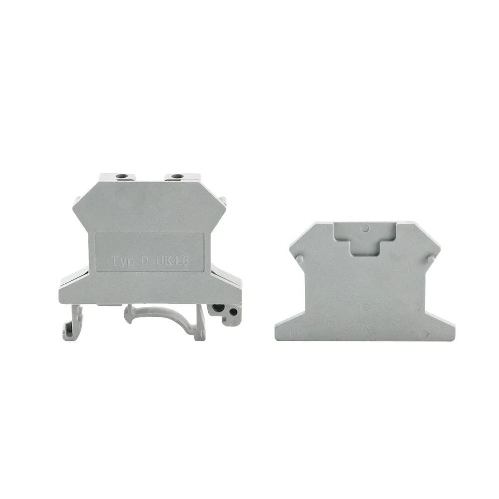 D-UK1.5 100Pcs End Cover Plate Caps For UK1.5 Din Rail Terminal Block Accessories Cap Covers Terminal Block End Caps