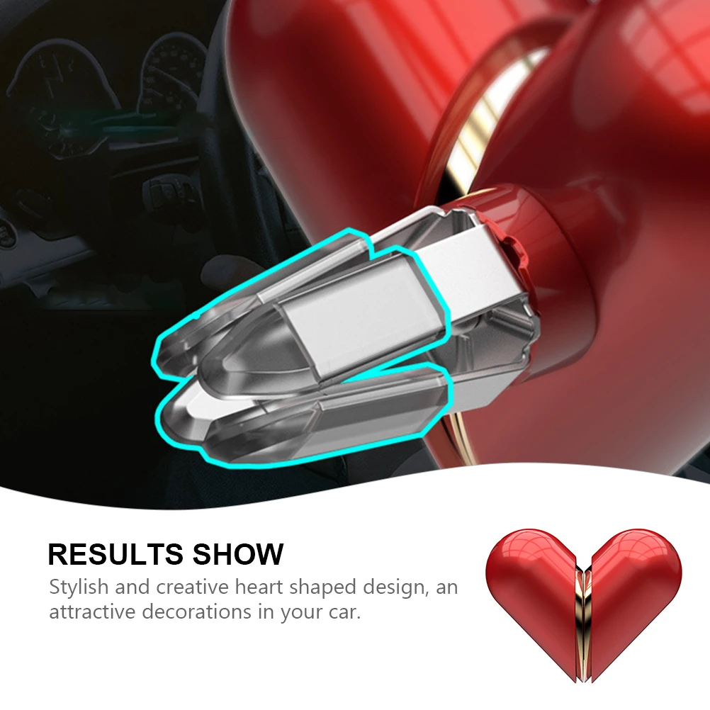

Car Aromatherapy Heart Shaped Diffuser Clip Vent Freshener Stylish ABS PP Scent Inner Decor Auto Travel