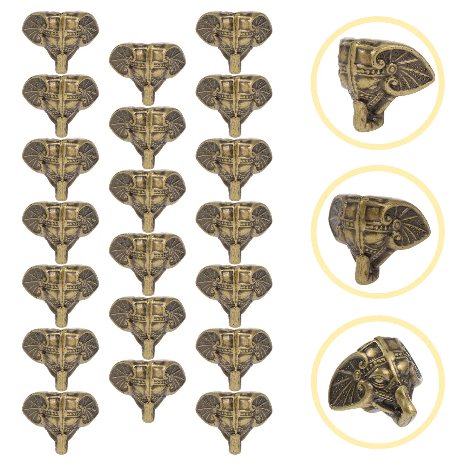 

20Pcs Decorative Corner Protectors Retro Wooden Case Legs Jewelry Box Feet Wooden Case Legs Furniture Leg Corners