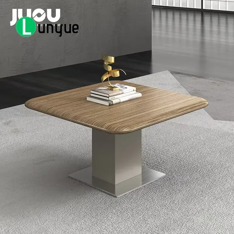 Modern Wooden Small Coffee Table for Office Negotiation Area Cheap Wholesale Furniture Contemporary Design Compact Size