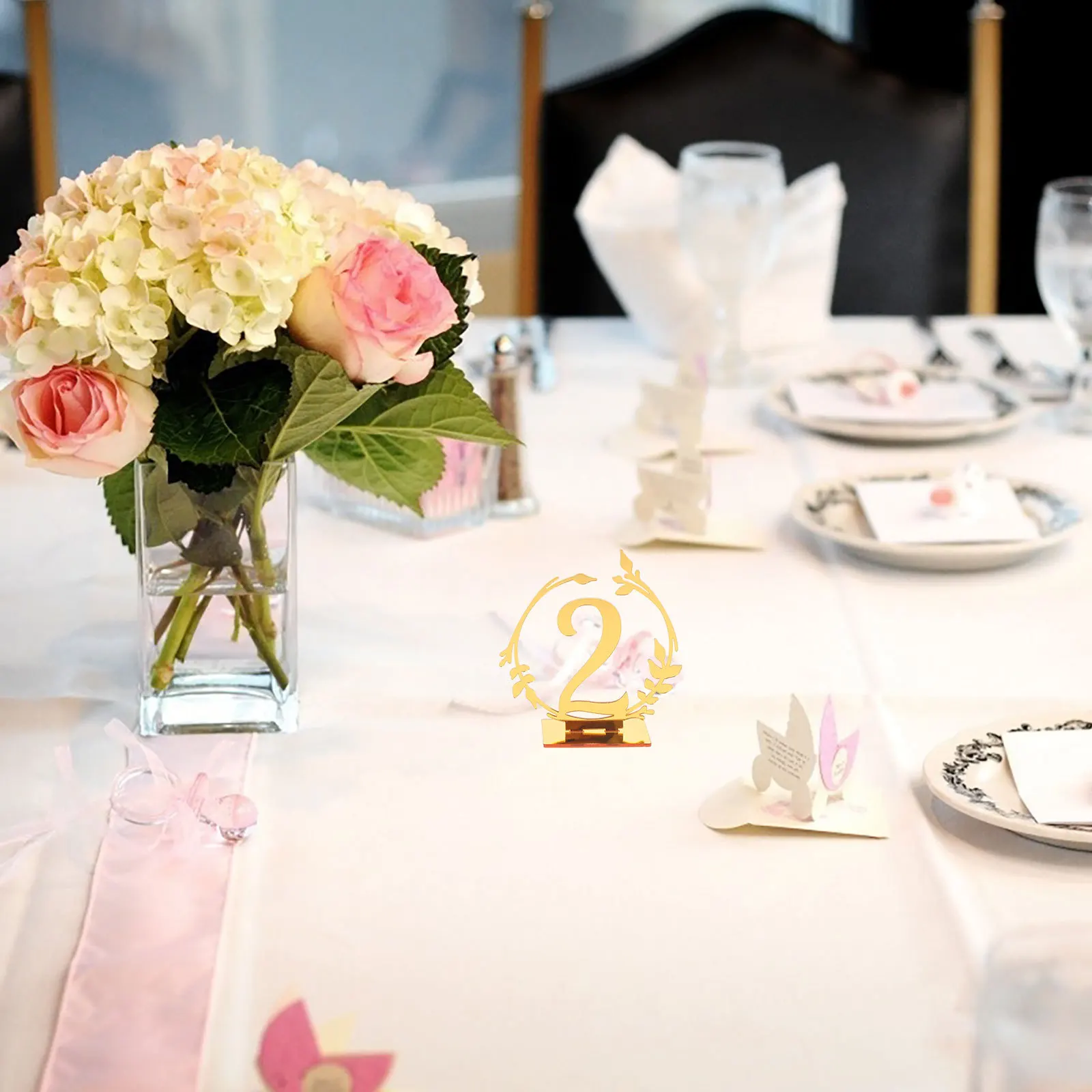 

10Pcs Round Acrylic Table Number Signs Wedding Party Place Cards for Restaurant Banquet Cafe Bar Event Decoration