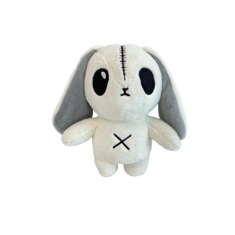 ハロウィンペットぬいぐるみクリエイティブウサギグレーと白の長い耳のぬいぐるみかわいいホラー人形誕生日プレゼントハロウィン装飾