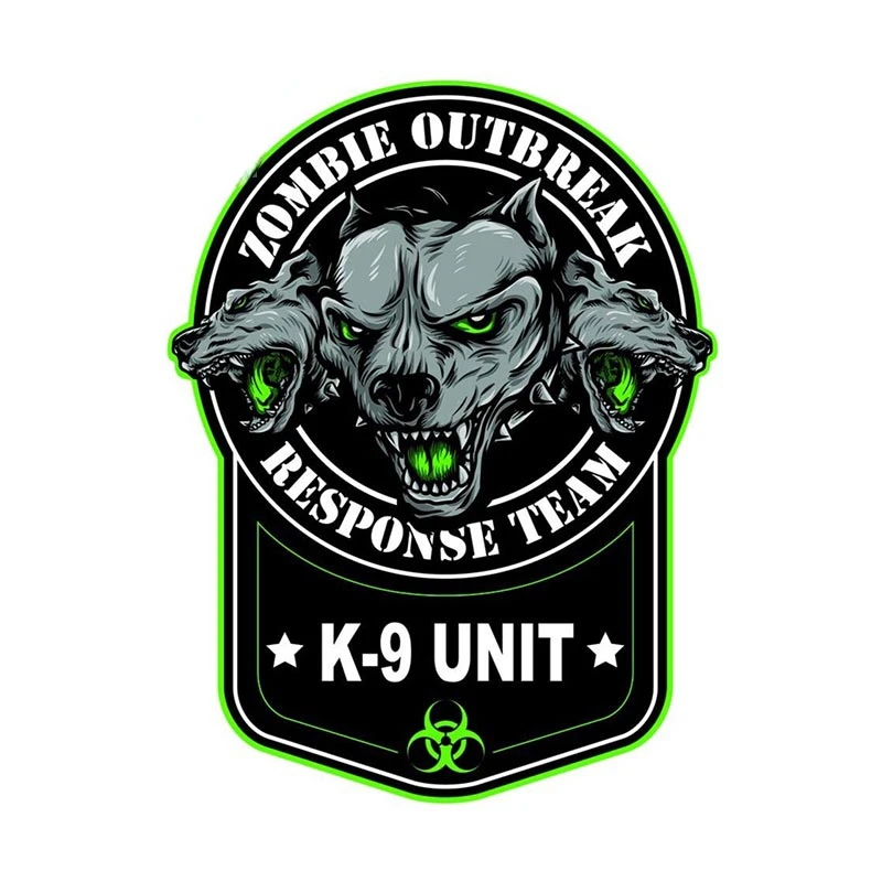 

Zombie K9 Unit Sticker Zombie Outbreak Response Team Car Stickers Off-road Trunk Decal Cover Scratches