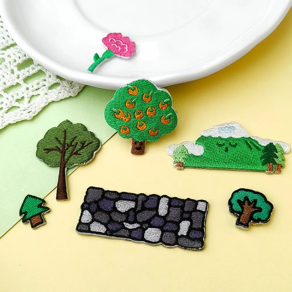 Plant Embroidery DIY-shirt Patch Iron on Patches Decoration Accessories Cloth Appliques Iron on Patch Sewing Stickers Backpack - Detail 1
