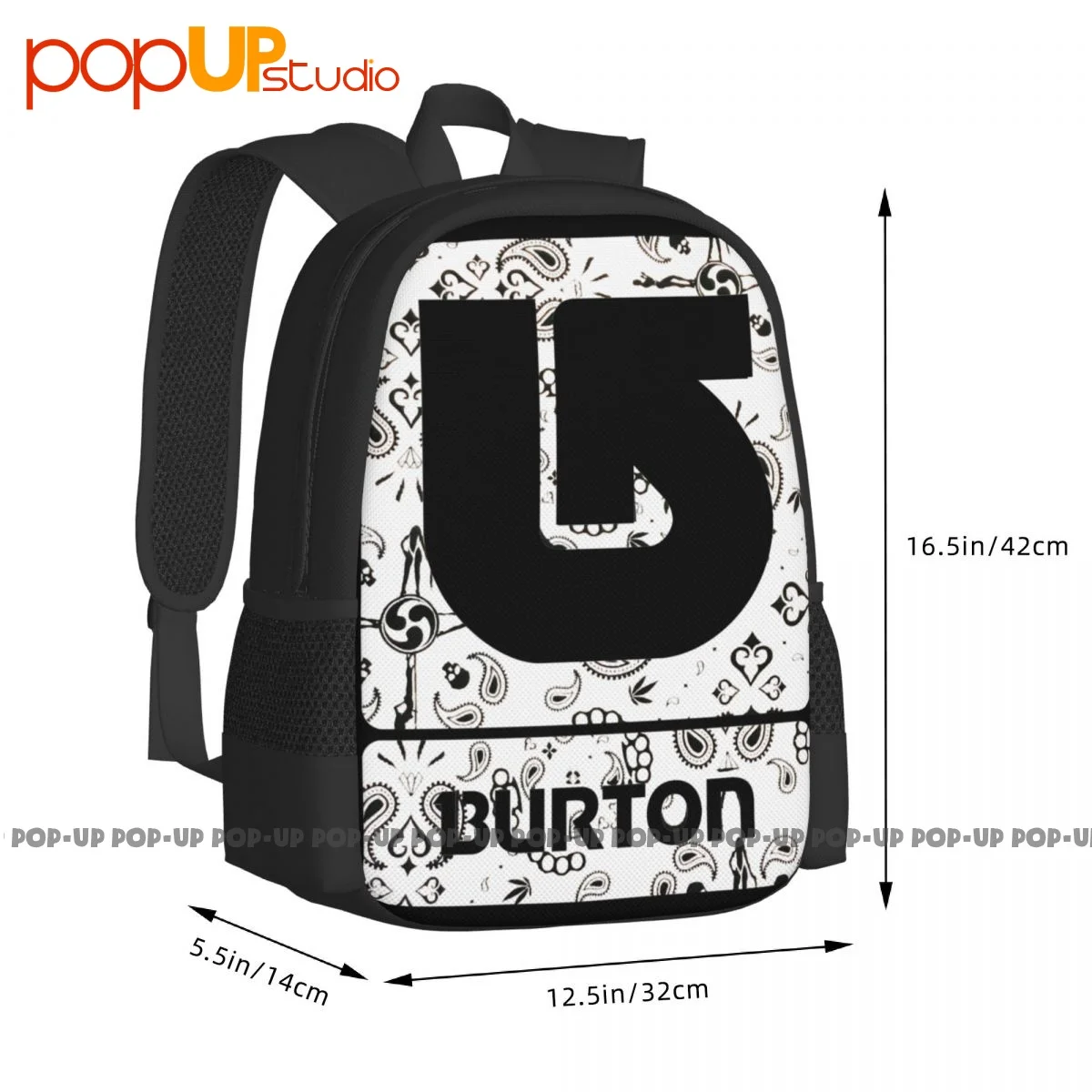 Burton snowboard Spellout Logo picche zaino borsa da viaggio pieghevole da viaggio di grande capacità borsa sportiva da scuola