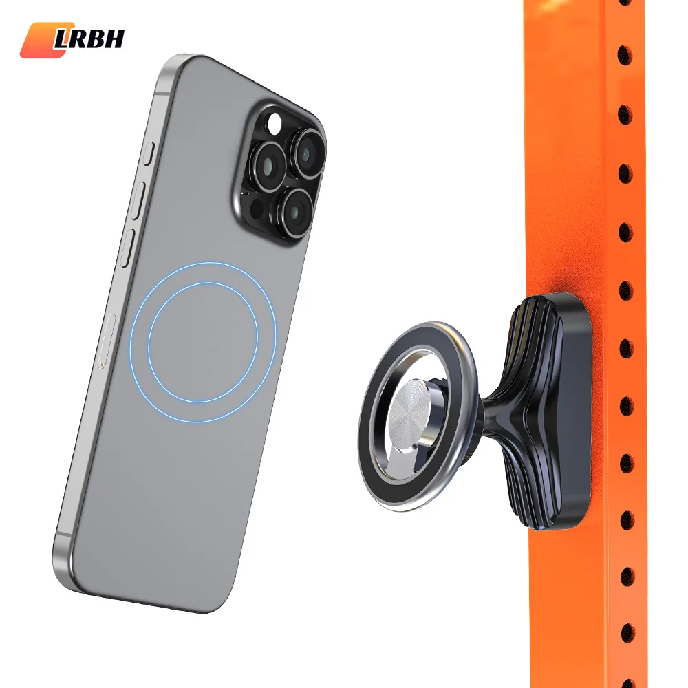

LRBH Magnetic Phone Holder, 360° Adjustable Hands-Free Mount for Gym, Forklift, Kitchen, Fits iPhone 12-16 & All Smartphones
