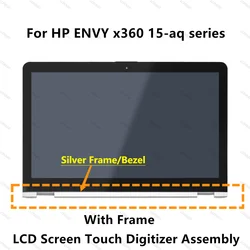 Pantalla LCD con digitalizador táctil, montaje de cristal para HP Envy X360 15-AQ Series 15-aq293ms 15-aq193ms 15-aq002LA 15-aq160SA FHD