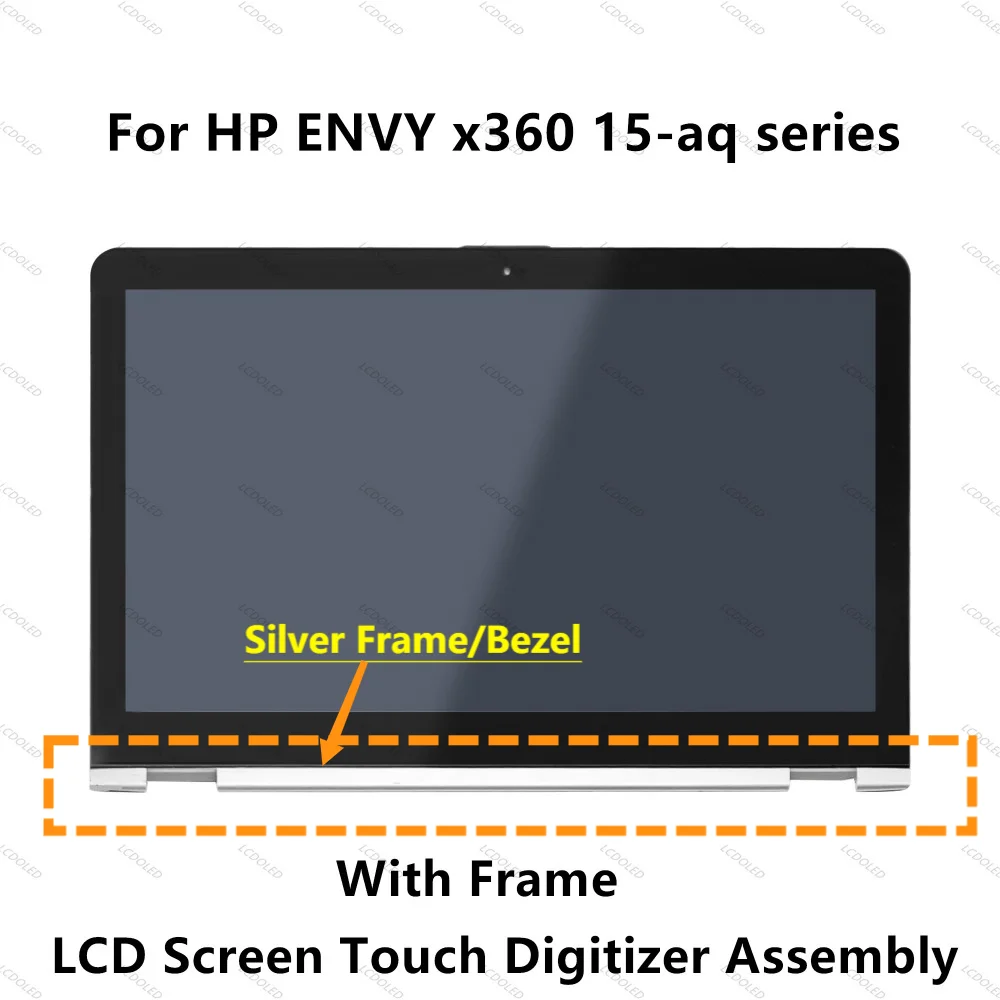 Ecrã Lcd Fhd Digitalizador de Toque Conjunto de Vidro hp Envy X360 Série 15-aq 15-aq293ms 15-aq193ms 15-aq002la 15-aq160sa