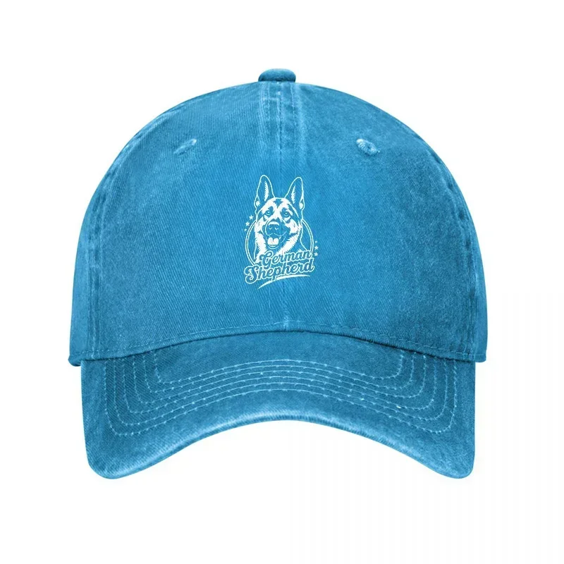 New German Shepherd Dog Logo Washed Canvas Baseball Cap Classic Vintage Style Unisex Adjustable Hat For Men And Women