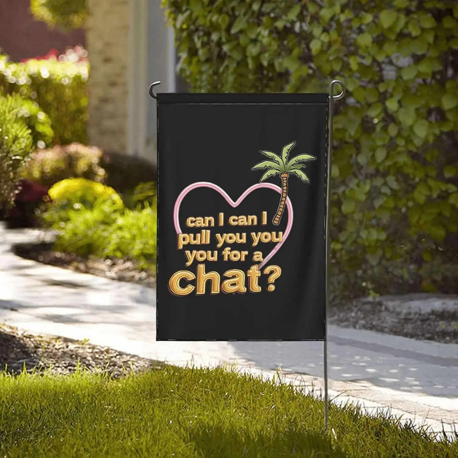 Can I Pull You For A Chat Flag Can I Pull You For A Chat Garden Flags Novelty Garden Flags 12x18 Double Sided Garden Decor F yyi