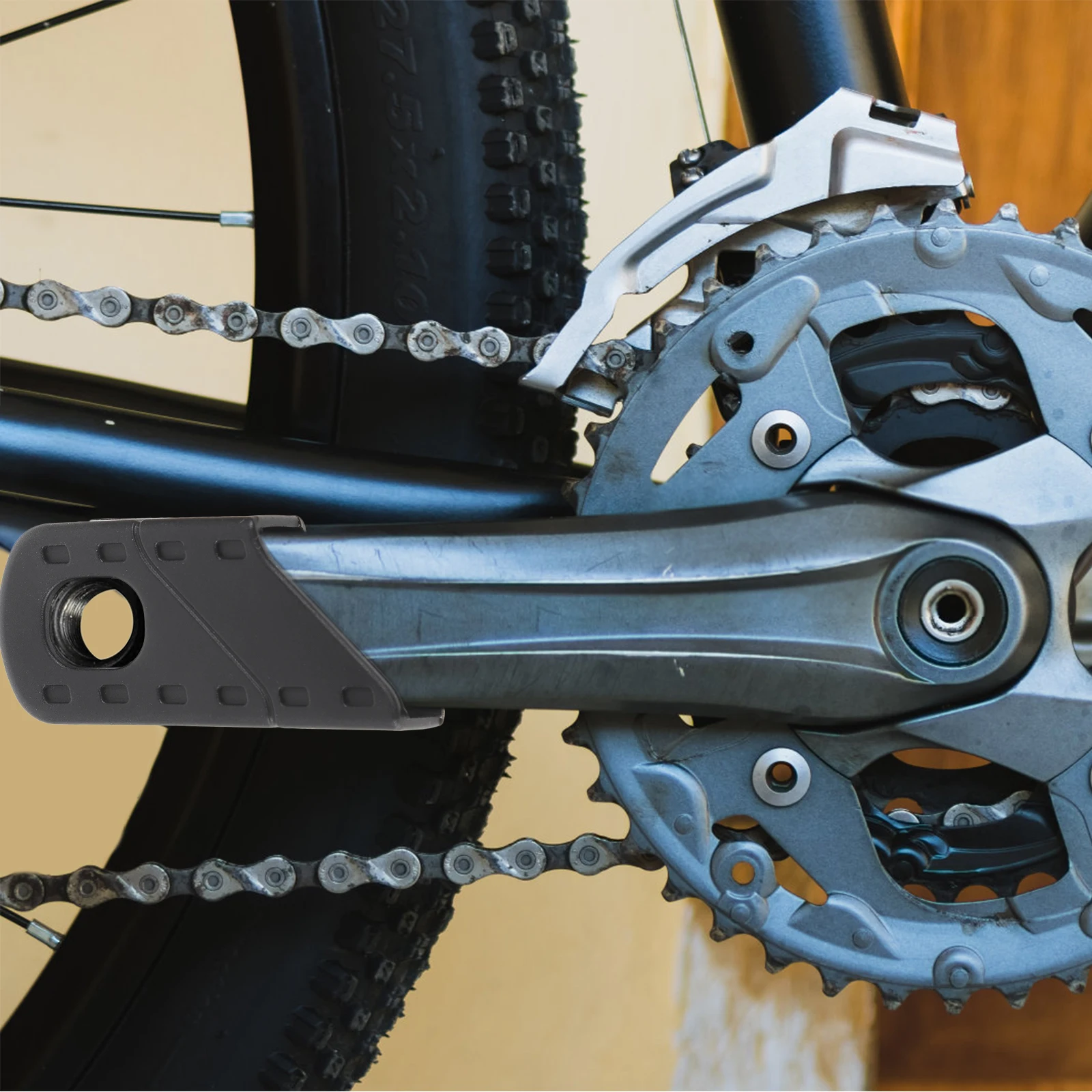 

1 Pair Silicone Bike Crank Protectors Durable Universal Mountain Bicycle Crankset Covers Anti Slip Protective Sleeves For Crank