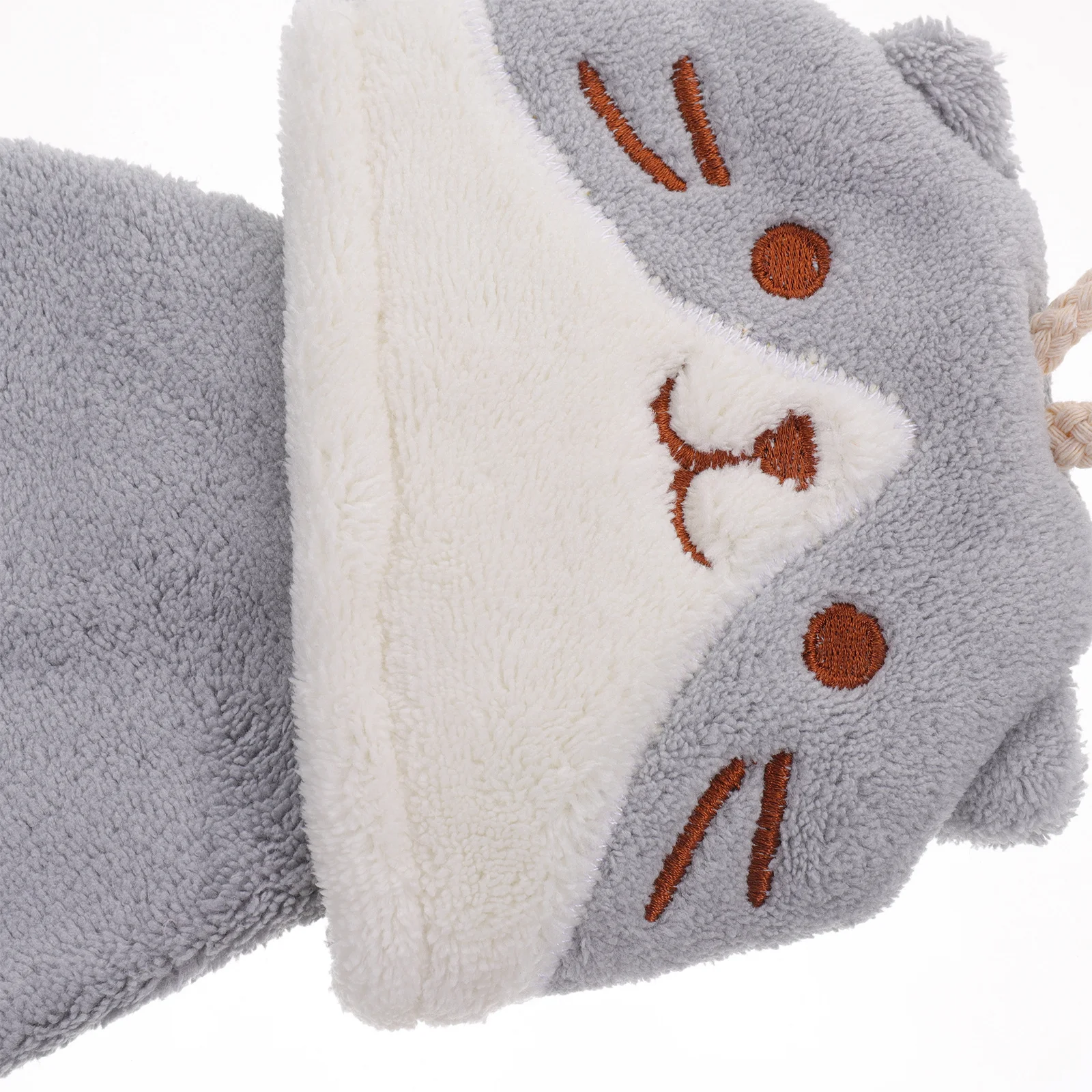 

Soft Coral Fleece Hand Towel Hanging Loop Absorbent Quick Dry Bathroom Kitchen Towel Practical Kitchen Hand Towels