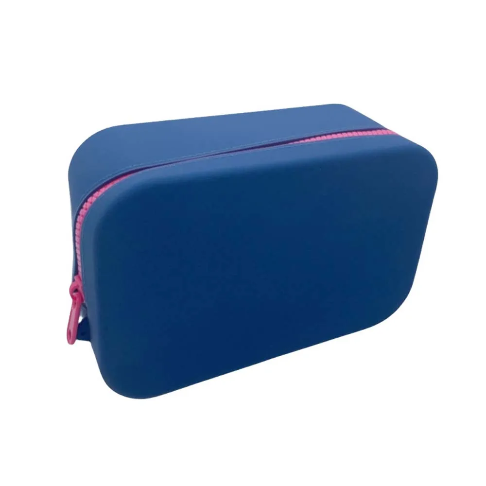 Portable Waterproof Silicone Cosmetic Bag Soft Stationery Storage Bag Zipper Pouch