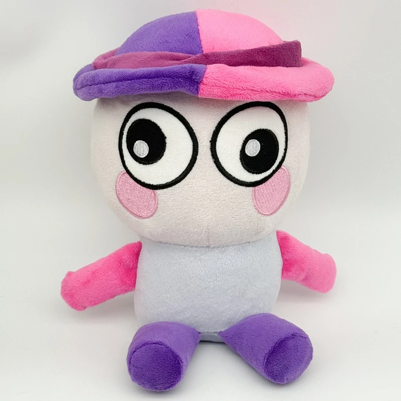 

New Pencilmation Moopy Plush Toy Cute Pink Purple Cartoon Character Stuffed Doll with Hat Kids Gift Anime Fans Collection Decor