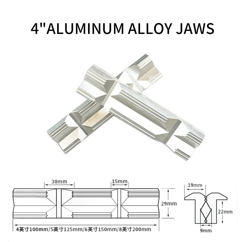 ALLSOME 2 pcsfise ganasce morsa di fresatura morsetti a ganasce morsa da banco magnetica strumenti per presa raccordo meccanico per tubi protezione