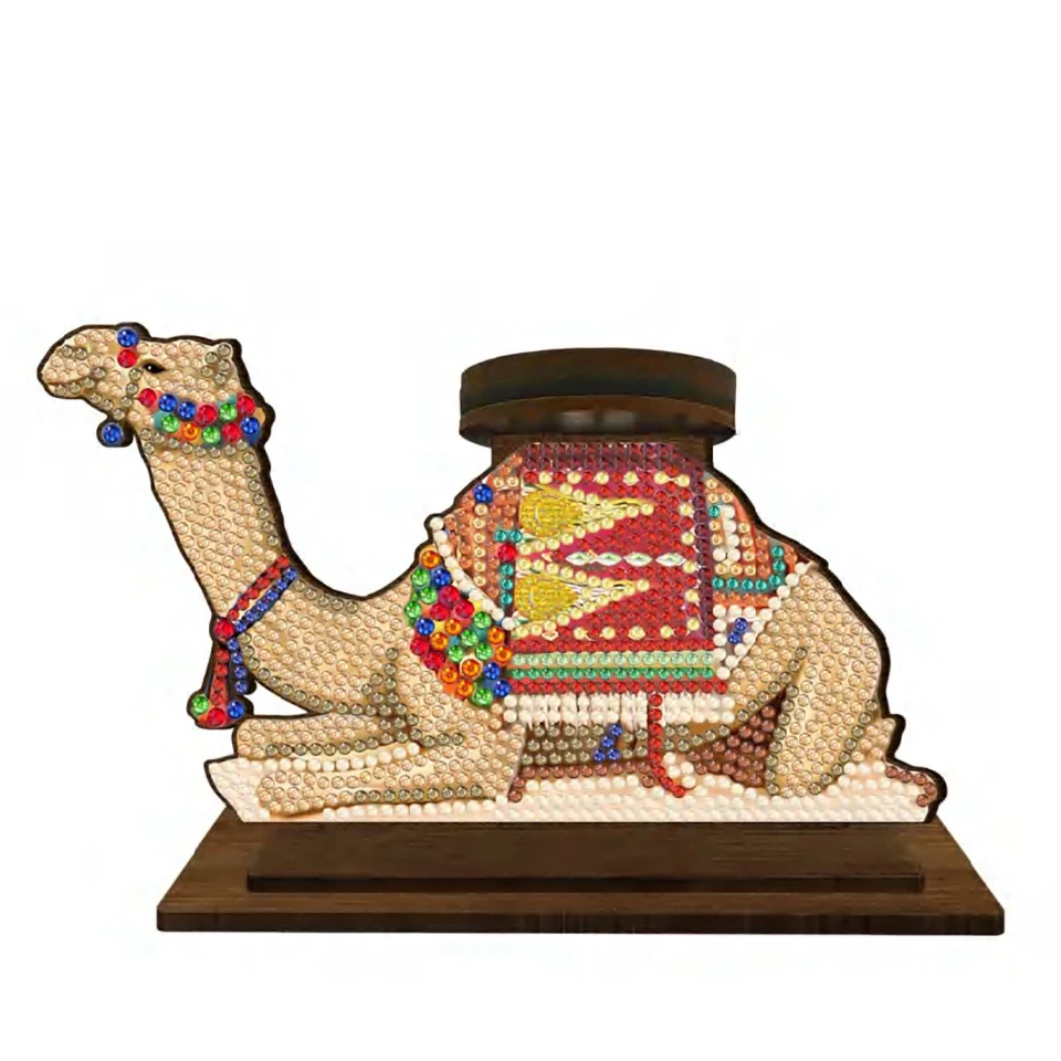 

Верблюжий настольный подсвечник, украшения, подсвечник для ароматерапии, 5D DIY Diamond Art, мини-подсвечник для домашнего декора