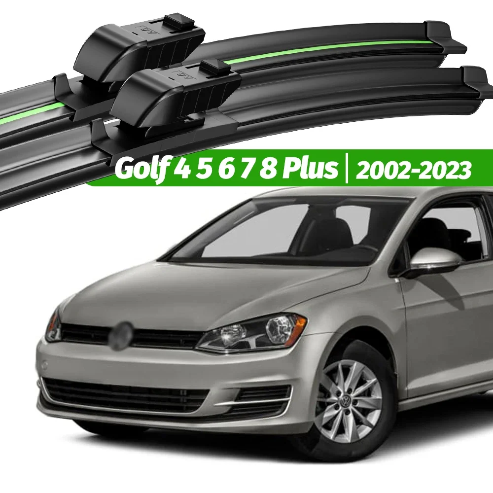 For VW Golf 4 5 6 7 8 Plus MK4 MK5 MK6 MK7 MK8 2002-2023 2pcs Front Windshield Wiper Blades 2017 2021 Windscreen Accessories