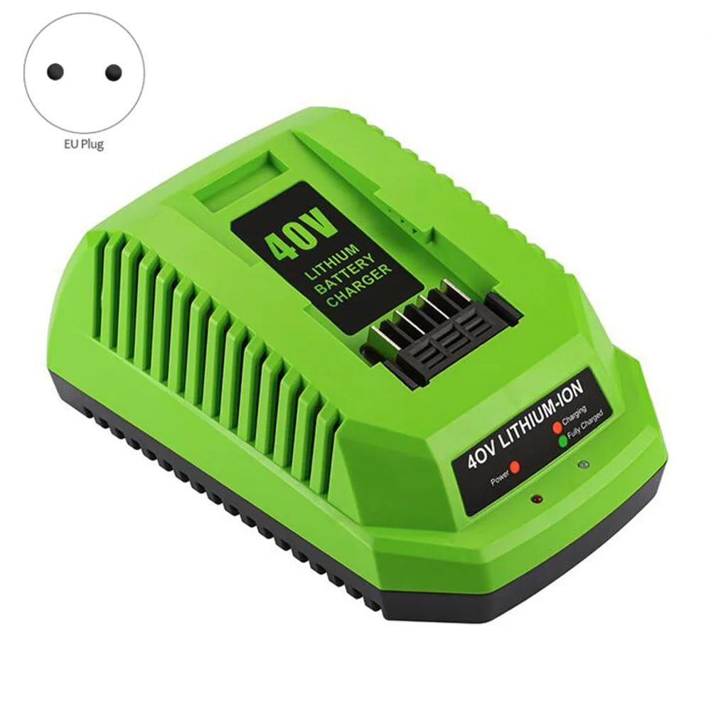 CMHI 40V Lithium Battery Charger for GreenWorks 29482 G-MAX 40V Li-Ion Battery 29472 29482 29652 G40825 EU Plug