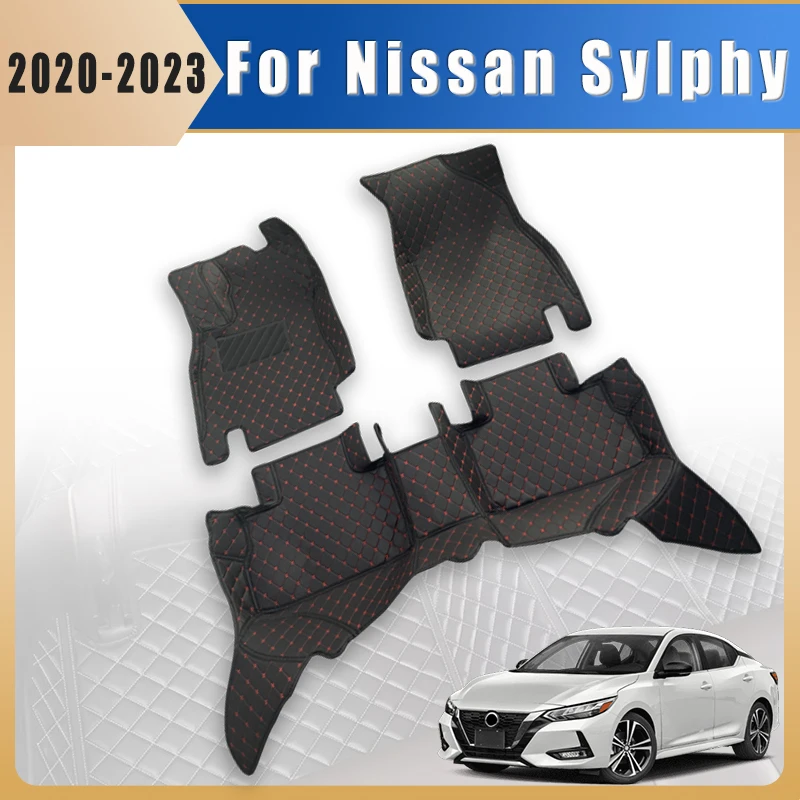 For Nissan Sylphy Sentra 2023 2022 2021 2020 Car Floor Mats Interior Accessories Custom Carpets Waterproof Covers Foot Rugs