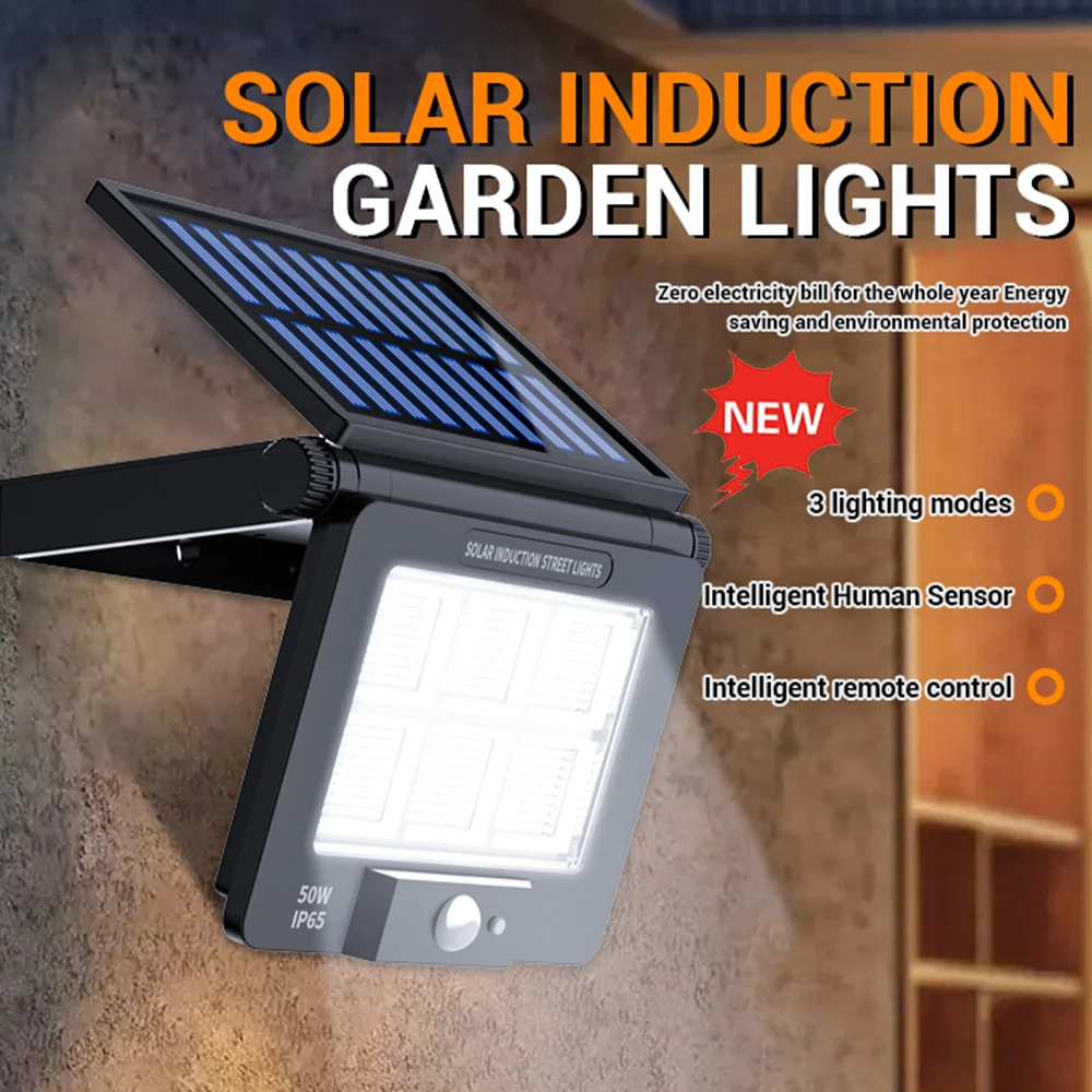 LED Solar Wall Lamp 3 Mode Waterproof Motion Sensor Lamps Garden Street Lighting Solar Lamp For Garage Security Wall Light