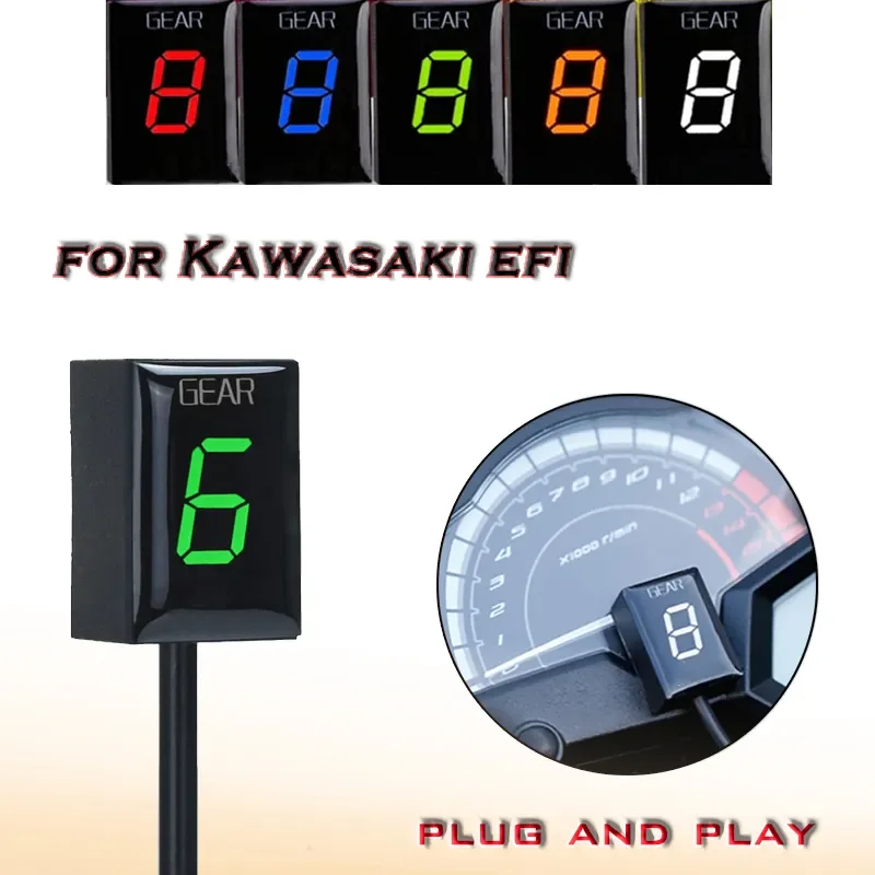 Gear Indicator For Kawasaki ER6N Z1000SX Ninja400 Z1000 Z800 Z750 Versys 650 Z650 W800 Motorcycle Speed Display Meter Accessory