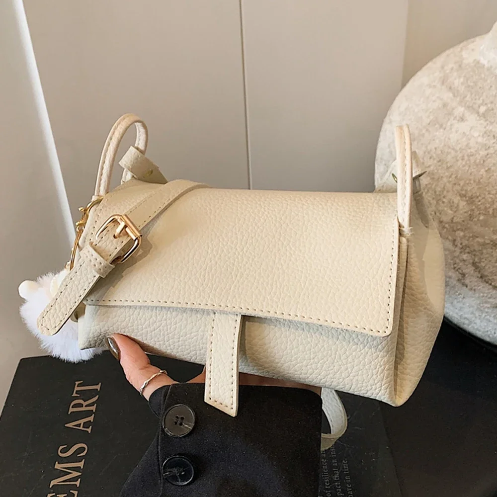 

Elegant Women Solid Pu Pillow Bag Large Capacity Female Commute Designer Crossbody Bags Versatile Lady Leisure Messenger Packs