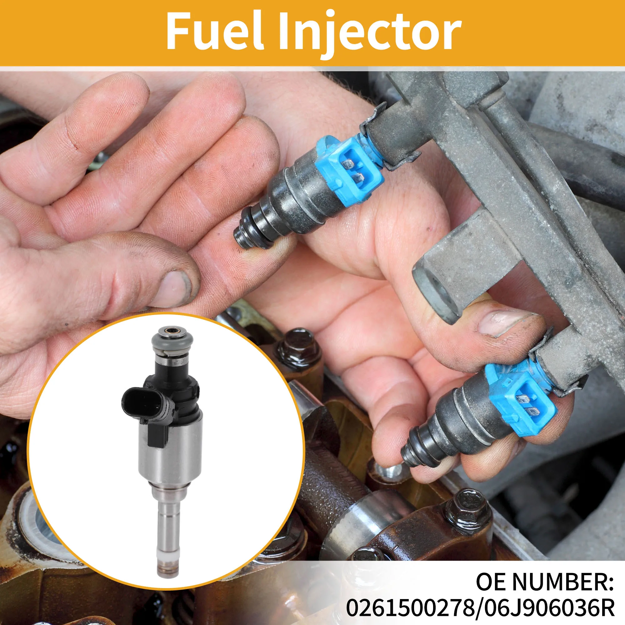 

UXCELL No.0261500278/06J906036R Топливная форсунка для Audi A3 Quattro 2.0T двигателя автомобиля Расходочная топливная форсунка