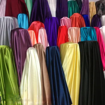 Black Satin Sewing Fabric 1