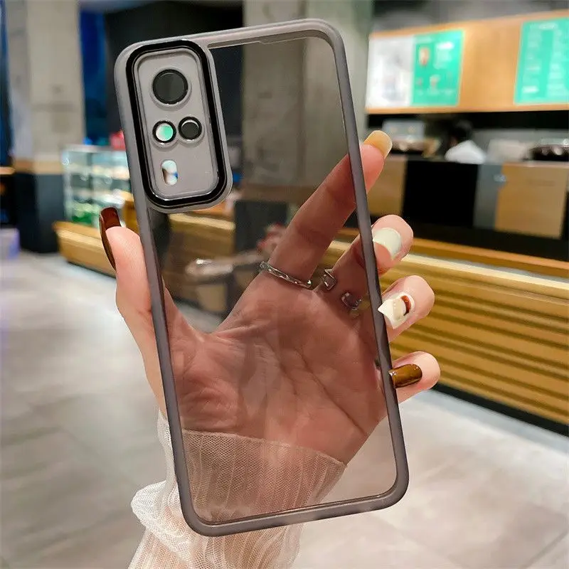 Para Vivo Y53s funda vivo Y51 funda de teléfono Vivo Y51A cubierta vivo Y51S Y33 Y31 Y51 2020 funda de lujo suave cubierta trasera transparente