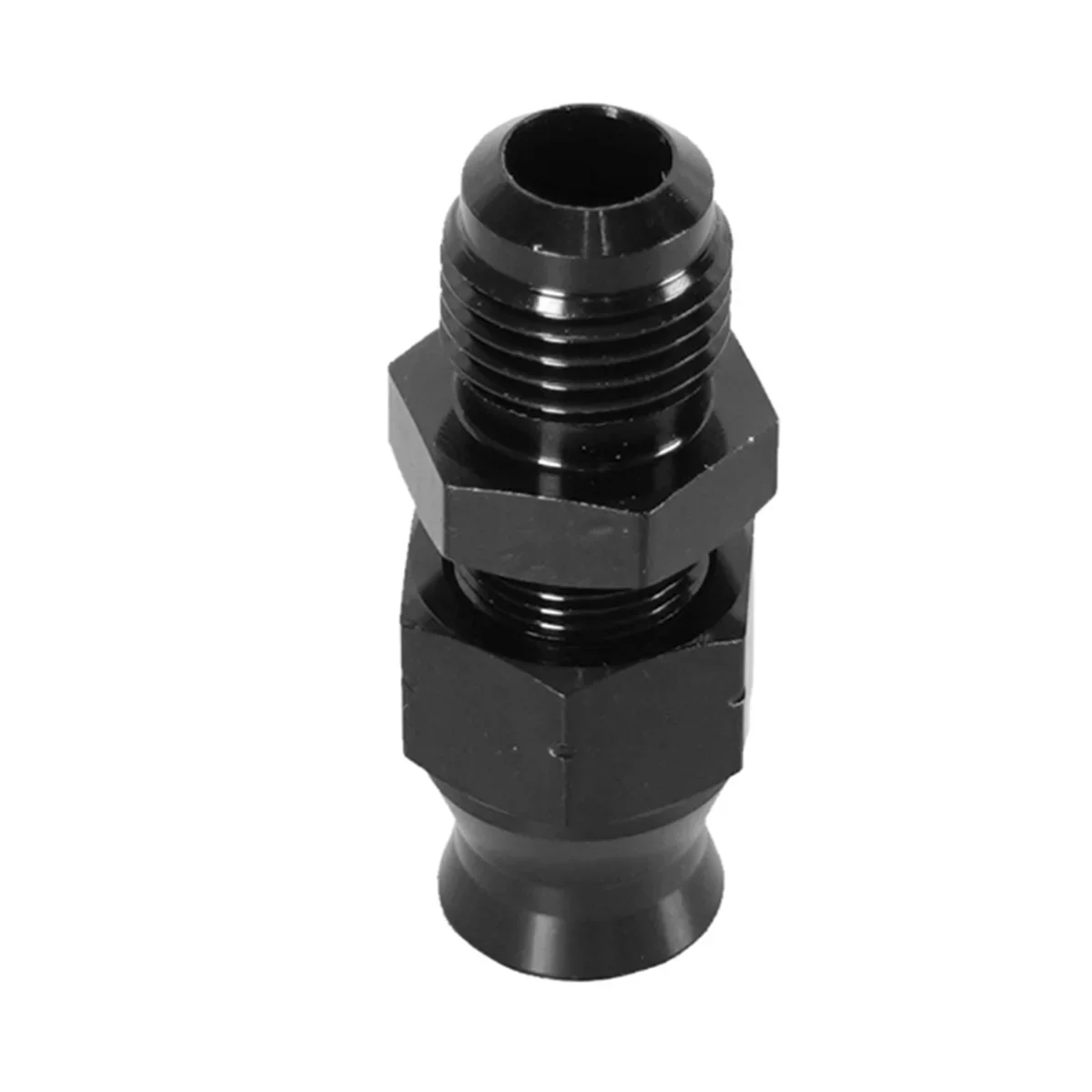6AN adaptor fiting kompresi garis keras 3/8 inci 5/16 "Pria Hitam aluminium