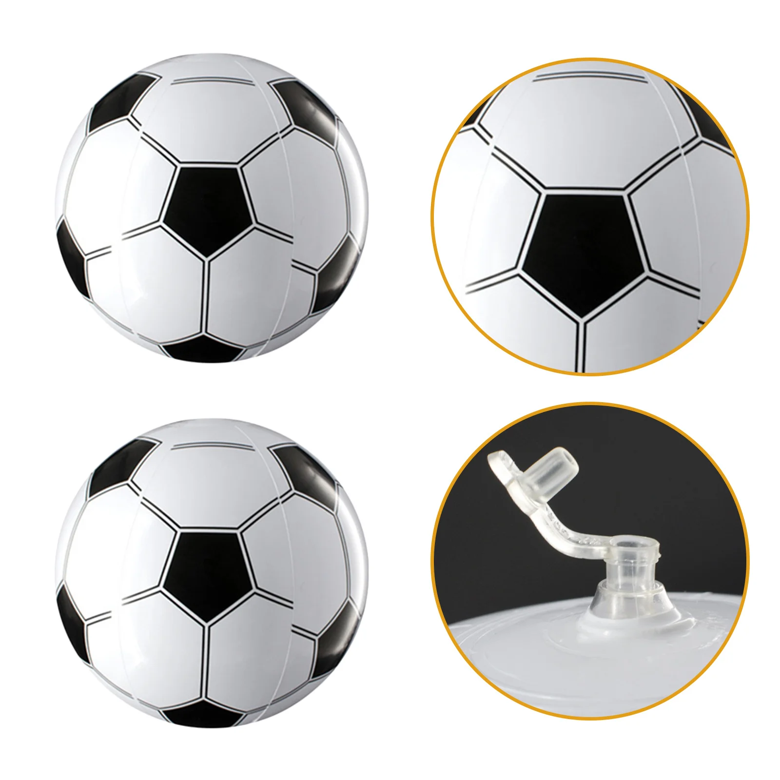 Pelotas de fútbol inflables, Material de PVC, bien sellado, fácil inflado, fugas duras, Ideal para fiestas y niños, 6 uds.