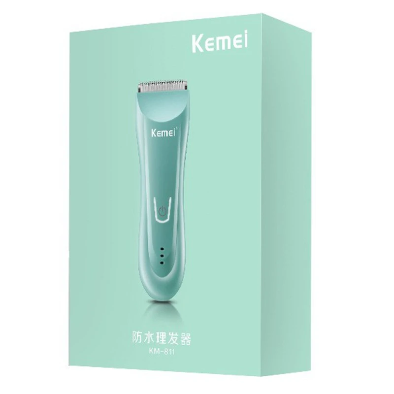 Kemei Km-811 Wet Dry Groin Body Trimmer Face Beard Hair Trimmer Clipper Rechargeable Pubic Ball Electric Shaver Body Groomer