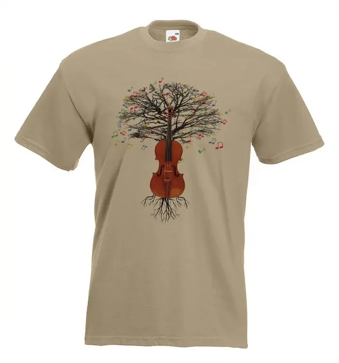 Violin T shirt Musical Tree fiddle Violinist in sizes Small to XXL